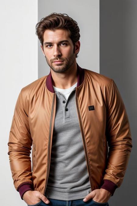high quality, a handsome boy wearing jacket