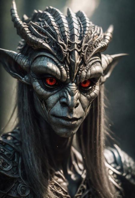 photography in the style of Labirynth, the dark crystal  movies, close up of (nature) and (fantasy) creature with a (diminute) sword stained with (detailed:1.5), in a beautiful and ruined ,fantasy,hyper detailed, real skin imperfections, hard lighting, bokeh, ((curi:1.2))(inspire forms in most beautiful New race:1.4) (beautiful:1.4) (ambient HR Giger:1.0)(alien world:1.0)