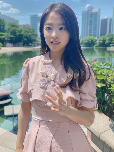 Photo of PBYoung wearing a  pink flower dress flower park background,  <lora:PBYoung:1>, (8k, RAW photo, best quality, masterpiece:1.2), (realistic, photo-realistic:1.37), best quality, ultra high res, photon mapping, radiosity, physically-based rendering, (masterpiece), (best quality), (ultra high res:1.2),(photorealistic:1.4), 1girl,extremely detailed face,posing, ((looking at viewer)),beautiful detailed eyes