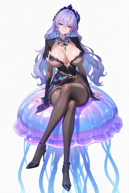 坎特蕾拉/Cantarella - 黑裙/Black Dress - design from KanouSakura(鸣潮\Wuthering Waves)- Illustrious