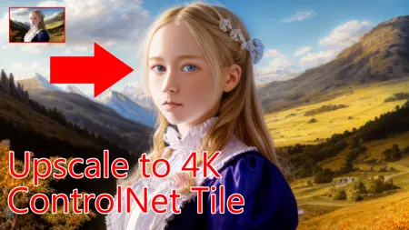 ComfyUI upscale4k with controlnet tile