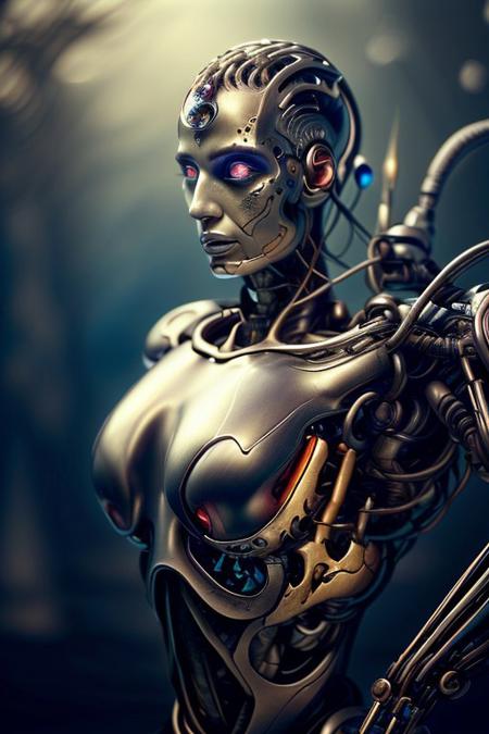 cinematic film still silverpulse, cyborg snake, simple background, high quality, artistic, vibrant colors, detailed textures. futuristic sleek/glossy silver and blue glow, vibrant colors, detailed textures., Concept art, cyborg, background, vintage, modern, SilverPulse, <lora:SilverPulseMorphXL:0.8>, excellent composition, artistic, highly detail, holy, sunny, dynamic dramatic beautiful full taking . shallow depth of field, vignette, highly detailed, high budget, bokeh, cinemascope, moody, epic, gorgeous, film grain, grainy,