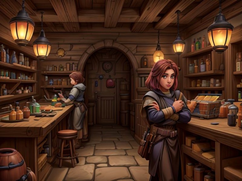 XE-LucasArts, Star Wars Knights of the Old Republic Style, 
Potion Shop,