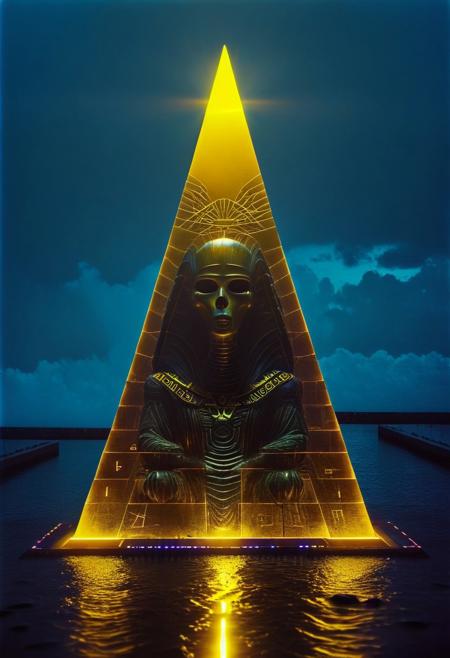 Hyoer Realistic:2.0)Polaroid picture of A futuristic, neon-lit table, adorned with ancient Egyptian hieroglyphics and symbols. The album cover, designed by Shusei Nagaoka, features a gleaming, metallic pyramid at its center, surrounded by swirling patterns of gold and lapis lazuli. The band's name, Earth, Wind & Fire, is emblazoned in bold, futuristic letters, while the album title, 'Kemetic Odyssey,' is written in hieroglyphics. The table's surface glows with a soft, ethereal light, as if infused with the essence of the ancient civilization
BREAK  (()Hyoer Realistic:2.0)Polaroid picture 
an image of 
Hyper-realistic photo of o of Tampa Bay protected by a massive seawall, preventing floods from hurricanes. Clear blue sky with a few white clouds, reflecting off the calm waters of the bay. The seawall is robust, with detailed textures and realistic construction elements. The cityscape of Tampa is visible in the background, with skyscrapers and buildings. Realistic lighting with warm sunlight, casting shadows on the seawall. 4k resolution, photorealistic, trending on Artstation, vivid colors, perfect composition, rule of thirds, golden ratio
 :2.3)