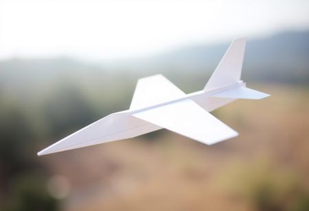 An airplane made out of paper airplanes