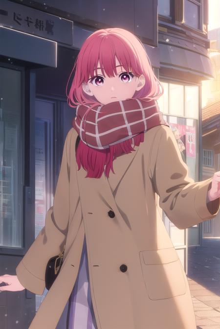 yukiitose, <lora:yuki itose-alpha-lora-nochekaiser:1>,
yuki itose, long hair, pink hair, red hair, (pink eyes:1.3),
BREAK long sleeves, scarf, coat, brown coat,
BREAK outdoors, city, snow, snowflake, sun, clouds,
BREAK looking at viewer, (cowboy shot:1.5),
BREAK <lyco:GoodHands-beta2:1>, (masterpiece:1.2), best quality, high resolution, unity 8k wallpaper, (illustration:0.8), (beautiful detailed eyes:1.6), extremely detailed face, perfect lighting, extremely detailed CG, (perfect hands, perfect anatomy),