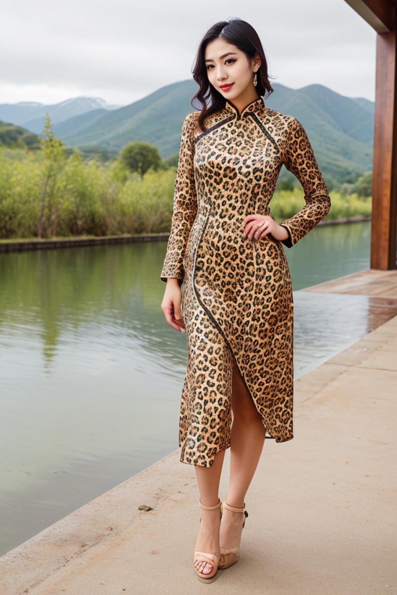 Leopard Print Ao Dai By Stable Yogi image by Stable_Yogi