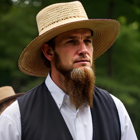Amish kapp beard hat facial hair