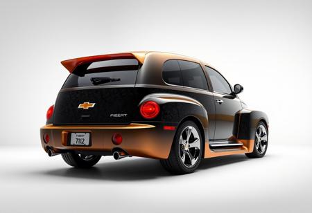 hyperrealistic, hypermaximalist, absurdres, detailfetishist, 2026 Chevrolet HHR has been heavily styled after the 1942 Chevrolet Fleetline Special Deluxe Coupe in an attempt to attract people who don't usually buy new cars, the fenders rise up on ether side of the hood like wings, the back end forms a teardrops tail setting the car apart stylistically from the modern market looking futuristic by incorporation forgotten elements of classic design