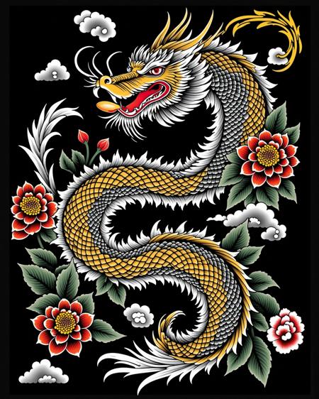 DP Tattoo Sketch Traditional Japanese Flux FLUV