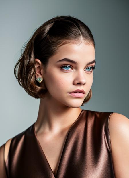 portrait of Barbara Palvin, furled brow , wearing jumpsuit , with ash brown Shag haircut , background kitchen epic (photo, studio lighting, hard light, sony a7, 50 mm, matte skin, pores, colors, hyperdetailed, hyperrealistic), <lyco:Barbara Palvin:1.1>