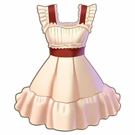 2d icon. a dress with ruffles . <lora:SDXL_icon_V2-000034:1>