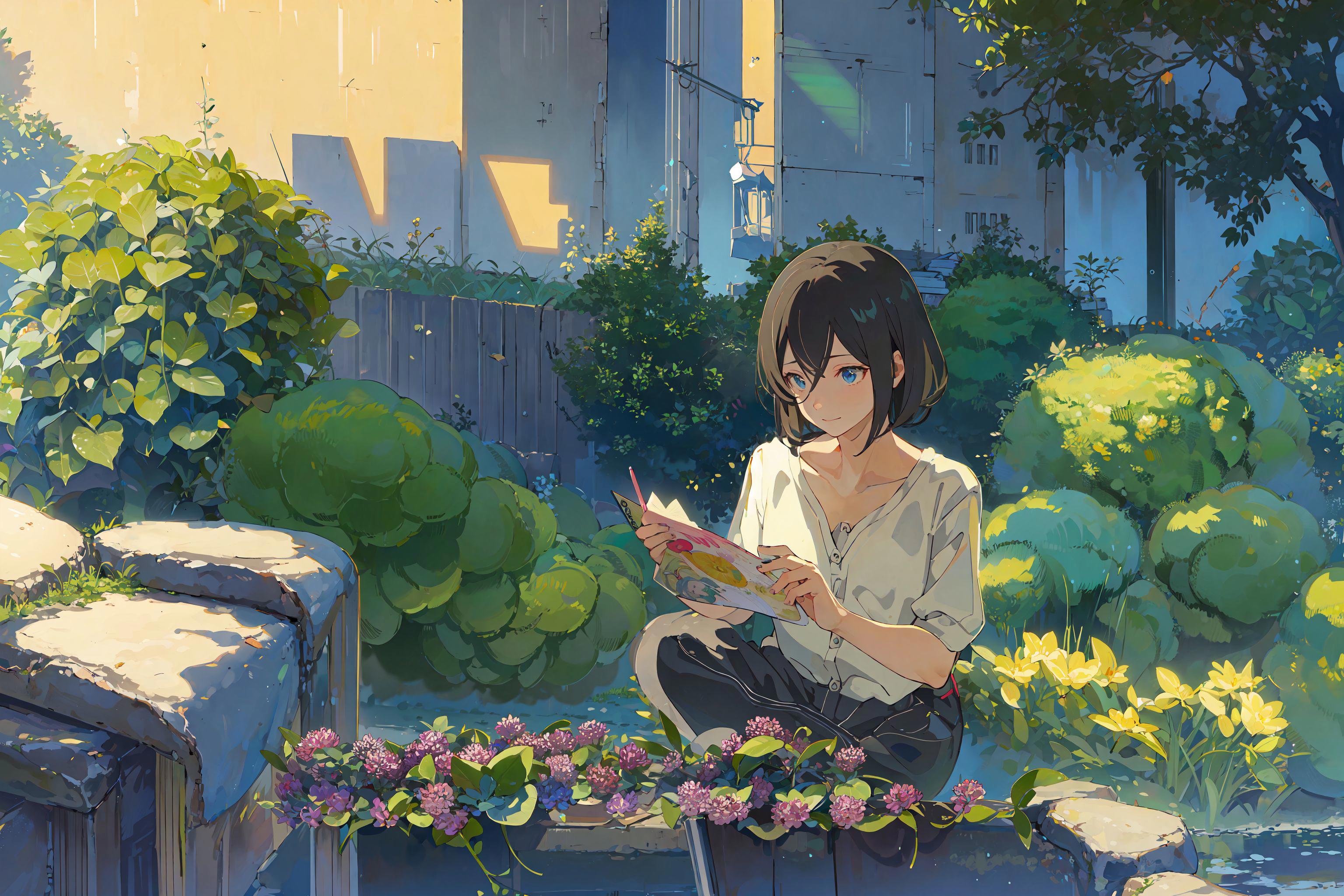 言叶之庭/The Garden of Words/新海诚/Makoto Shinkai/言の葉の庭です Lora image by chosen