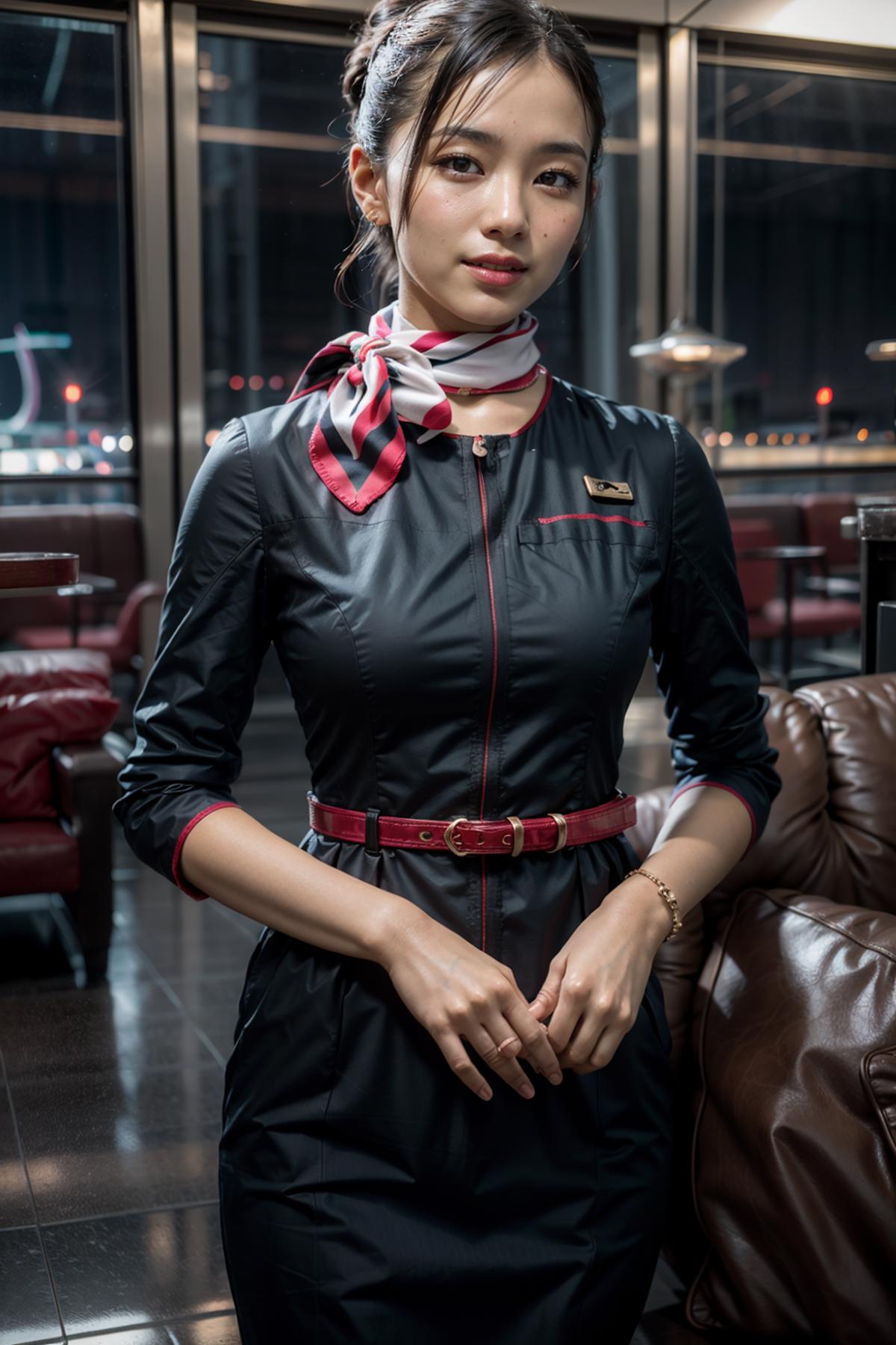 JAL Stewardess Uniform image by feetie