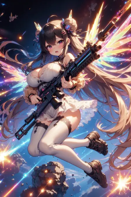 girl like twin buster rifle / buster rifle / mecha firearm