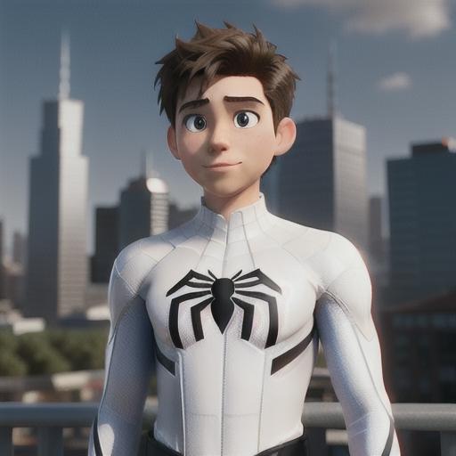 White Spiderman Pixar version Civitai