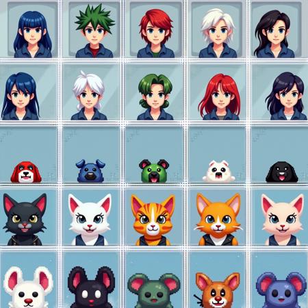 ComfyUI 5x5 Pixel Art Grid Workflow 5x5 GGUF Q3