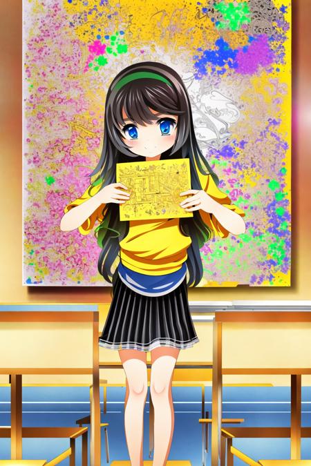 <lora:TaS_v1:1> masterpiece, highly detailed 8k raw photo, best quality, intricate details, 1girl in  xyzdd style, classroom background