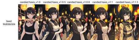 holding candied haws