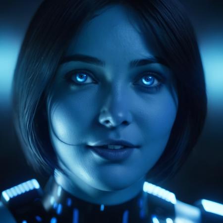 cinematic film still of  <lora:Cortana Halo:1>
Cortana Halo a woman with perfect teeth and perfect blue eyes and awesome face is on looking at something, shallow depth of field, vignette, highly detailed, high budget, bokeh, cinemascope, moody, epic, gorgeous, film grain, grainy