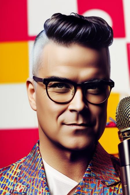 analog style, modelshoot style, photo of sks man with glasses and ((microphone in the hand)), bold, bright colours, short white haircut, <lyco:locon_perfecteyes_v1_from_v1_64_32:0.85> <lora:robbie:1>