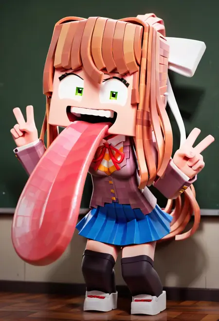 Monika (Zamination/Fazbear and Friends/Doki Doki Literature Club/DDLC)