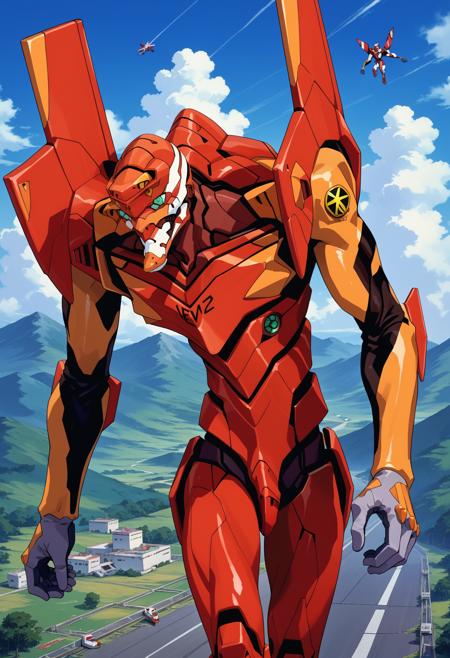 Evangelion Production Model-02 (エヴァンゲリオン 弐号機, Eva-02), Neon Genesis Evangelion (新世紀エヴァンゲリオン), LoRA, PonyXL v1.0