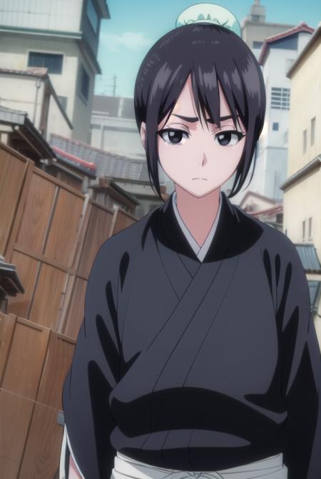 momohinamori, <lora:momohinamoriv2-lora-nochekaiser:1>,
momo hinamori, black hair, hair bun, single hair bun, bun cover, short hair, (black eyes:1.5),
BREAK long sleeves, japanese clothes, kimono, haori, black kimono, hakama, black hakama,
BREAK outdoors,
BREAK looking at viewer, (cowboy shot:1.5),
BREAK <lyco:GoodHands-beta2:1>, (masterpiece:1.2), best quality, high resolution, unity 8k wallpaper, (illustration:0.8), (beautiful detailed eyes:1.6), extremely detailed face, perfect lighting, extremely detailed CG, (perfect hands, perfect anatomy),