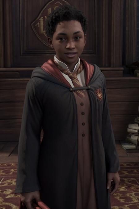 natty gryffindor robes dark-skinned female