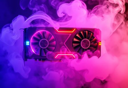 highly detailed, 8k, UHD, score_9, score_8_up, score_7_up, RGB nvidia rtx 4090 graphics card, GPU, smoking
text that says "buzz for 4090"