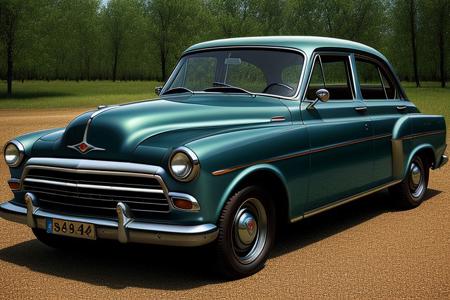 realistic photo, car, soviet car, masterpiece