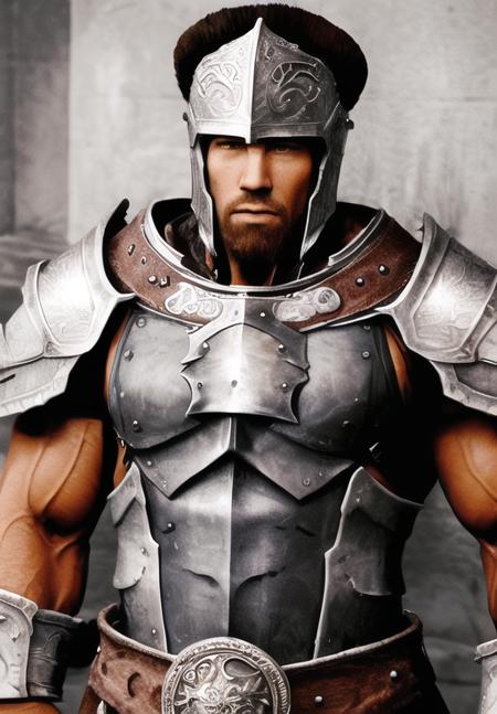 <lora:Nord-male:0.8>, nord-male, 1man, solo, portrait, steel armor, viking, helmet, Athletic, large muscles, ripped, chiseled, sculpted, balansed, mesomorph body, (masterpiece, best quality, absurdres, detailed, ultra-detailed:1.3), (highly detailed, high quality:1.3)