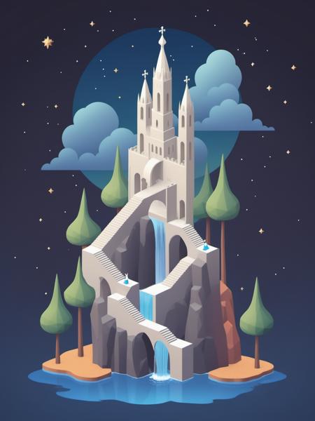 video game Monument Valley style