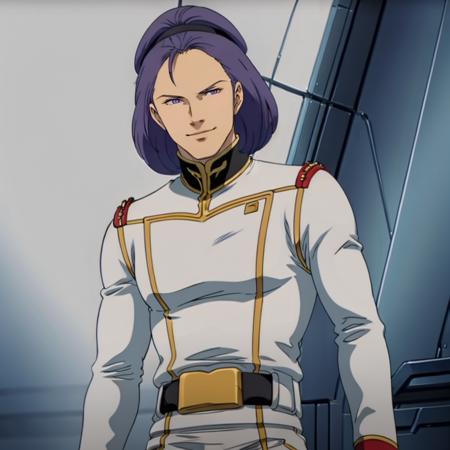 paptimusscirocco,1man, paptimusscirocco,1man, medium hair,purple hair,hairband,purple eyes, military uniform,white long jacket, belt white pants, white boots, Aura effect, lightning effect,