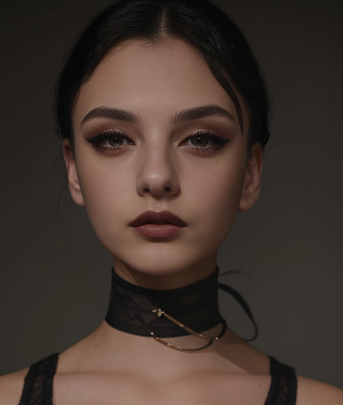 d3vcas_looking_at_viewer__simple_background__black_hair__closed_mouth__choker__black_eyes__lips__makeup__black_choker__portrait__ultra_hd_details_-_nipples__asiatic__asia__monochrome__d_1372055674.png