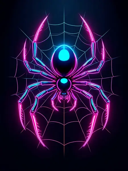 DE_Neon Light Effect_Animal Image Generation