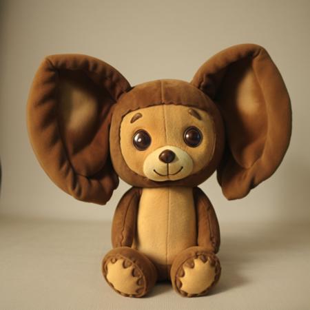 brown plush toy, animal (big round ears:1.3), masterpiece, best quality, dslr, intricate details,  <lora:Cheburashka:0.55>