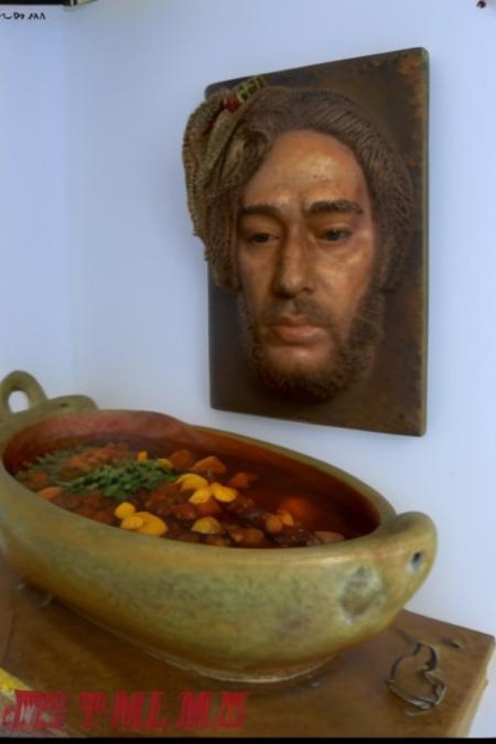 Weirdcore upper body and face of <ffurian> male man in desert,  Chinese bronzes (face portrait 1.6) (ffurian flying 1.7) angry emotions, 90VHS, (ffurian man with beard 1.1) photorealistic, best quality, 4k, high quality, (ffurian in clothing 1.2) (vegetable man 0.8), ms paint style <lora:ms-paint-lora:1> (chili food 1.2), mexican aesthetic,   <lora:y2kaesthetic:0.7>, organic sculptures, dasai, Nick Millar, unbalanced composition, neo noir