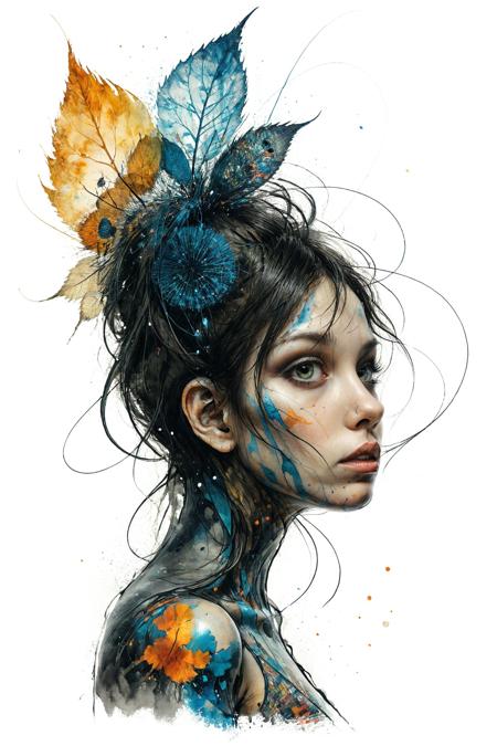 mysterious silhouette tattoed woman, by Minjae Lee, Carne Griffiths, Emily Kell, Steve McCurry, Geoffroy Thoorens, Aaron Horkey, Jordan Grimmer, Greg Rutkowski, amazing depth, double exposure, surreal, geometric patterns, intricately detailed, bokeh,  perfect balanced, deep fine borders, artistic photorealism , smooth,  great masterwork by head of prompt engineering   <lora:add-detail-xl:2>  <lora:xl_shuimo:0.7> ink wash painting <lora:Cute_Drawing:0.55>  <lora:hyperkraximalism_v1-1:0.25>