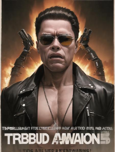 absurdres, highres, ultra detailed, realistic, crying, 1boy, The Terminator,t-800, Arnold Schwarzenegger, muscular, manly, sunglasses,  parody, movie poster, streaming tears,  male focus,
<lora:envybetterhandsLocon_beta2:1>  <lora:press_conference_crying_v012:1>