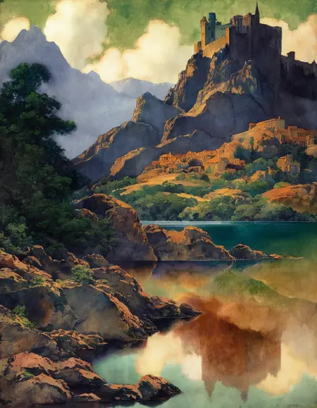 Maxfield Parrish Style XL Nr. 1