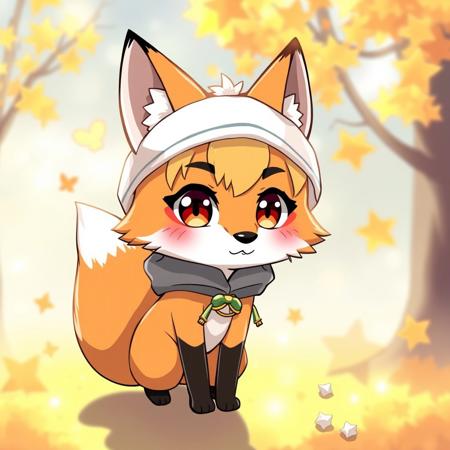 Fox. chibi anime.