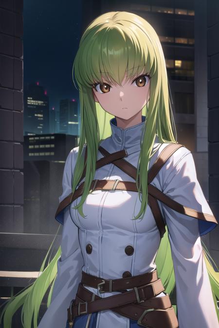 codegeasscc, <lyco:codegeasscc-lyco-nochekaiser:1>, 
cc, (brown eyes:1.5), green hair, long hair, straight hair,
BREAK straitjacket, (white straitjacket:1.5), wide sleeves, belt, black belt,
BREAK outdoors, city,
BREAK looking at viewer, (cowboy shot:1.5),
BREAK <lyco:GoodHands-beta2:1>, (masterpiece:1.2), best quality, high resolution, unity 8k wallpaper, (illustration:0.8), (beautiful detailed eyes:1.6), extremely detailed face, perfect lighting, extremely detailed CG, (perfect hands, perfect anatomy),