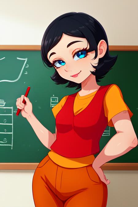 keane,short black hair,blue eyes,short hair,
orange shirt,red vest,brown pants, hips, 
standing,smile,upper body,
cowboy shot,  hips,  solo, 
classroom,chalkboard,window,
(insanely detailed, beautiful detailed face, beautiful detailed eyes, masterpiece, best quality), <lora:keane:0.8>