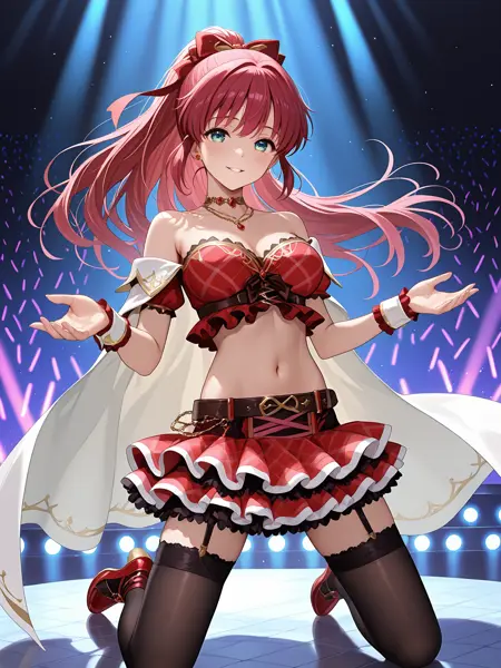 red idol dress (idol master outfit)