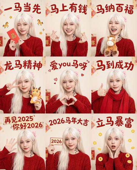 New Year 3x3 Profile Grid (or New Year Nine-Square Selfie Collage) v1.0