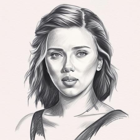 <lora:Pencil_Sketch:0.75> pencil sketch, a woman, scarlett johansson,