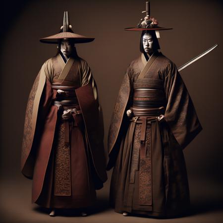 photo A nobody from the Edo Period is dressed as the Shogun (ShogunNobody style:1) <lora:djzShogunNobody:0.8)