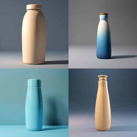 3D Product render, futuristic ((ceramic)) bottle, finely detailed, purism, ue 5, a computer rendering, minimalism, octane render, 4k