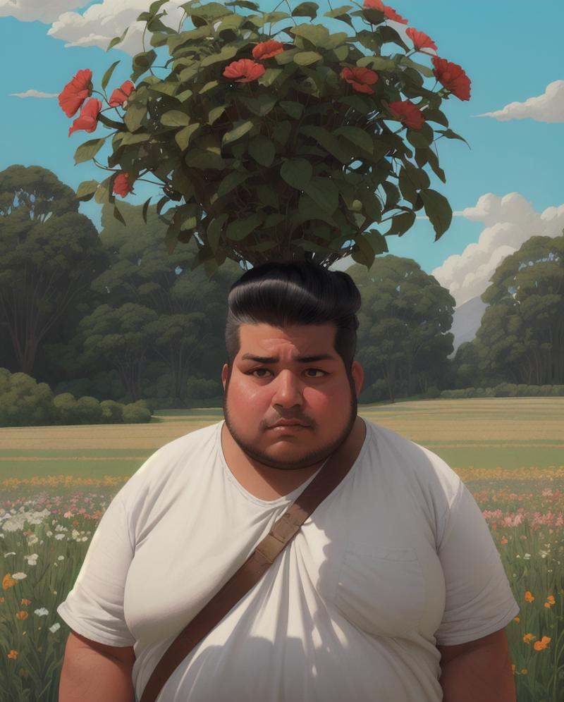 02243-StokeMcToke_Released_Toonime-v1-0_Toonime-v1-0-illustration_of_a_Gruesome_chubby_Peruvian_Man_visiting_a_Art_gallery_Pompadour_hair_Indian_Large_Head_field_and_flora_at_Mi.png